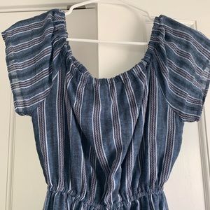 Off the shoulder target dress